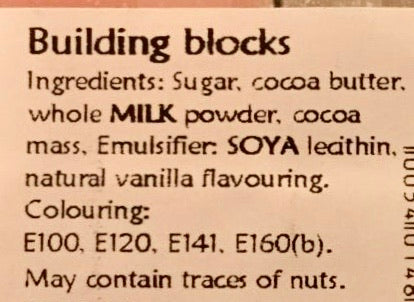 Chocolate building blocks 60g