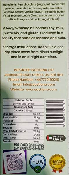 Dubai Chocolate (140g bar)