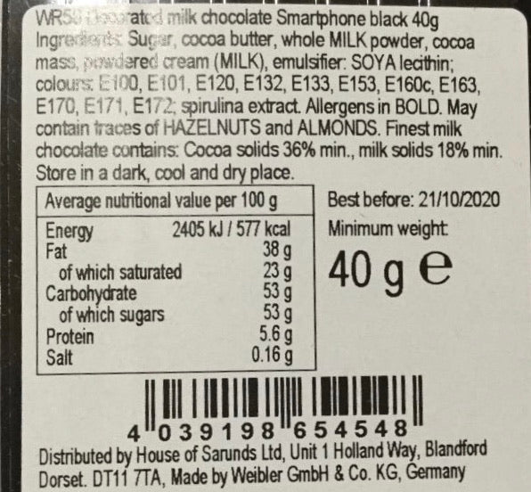 Chocolate smart phone