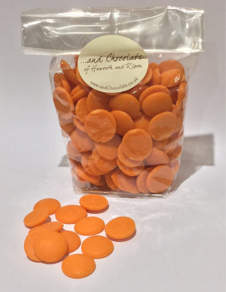 Orange Callebaut chocolate buttons